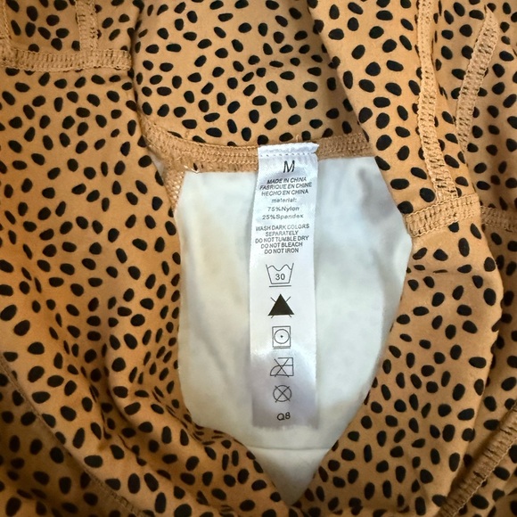 Stylish Tan Polka Dot Women's Pants - Picture 3 of 3